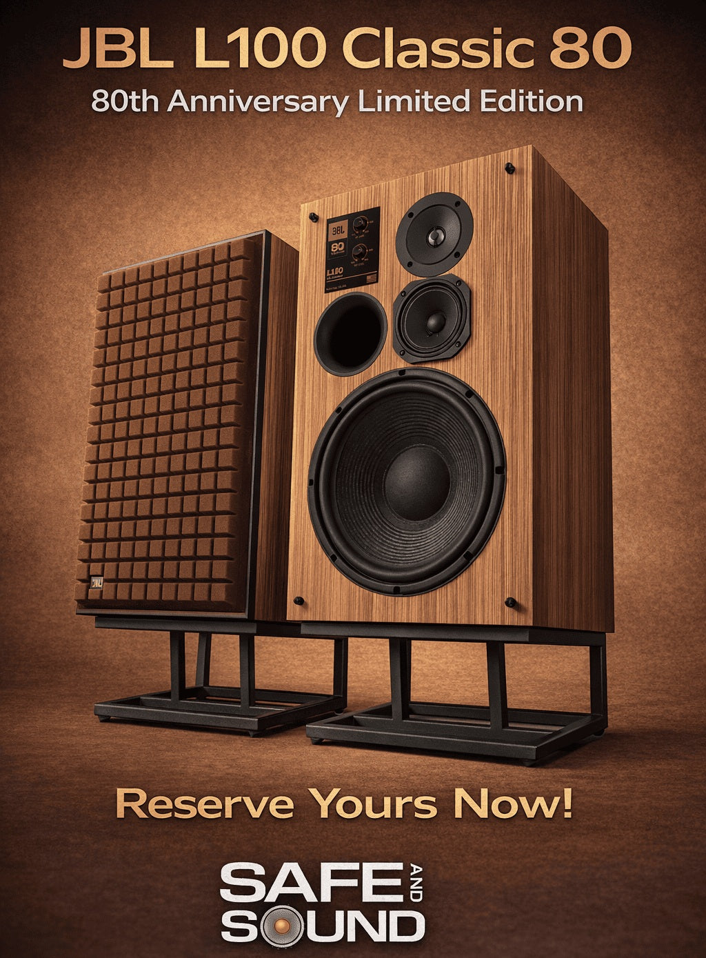 The Legend Returns—More Exclusive Than Ever: The JBL L100 Classic 80 Has Arrived at Safe and Sound