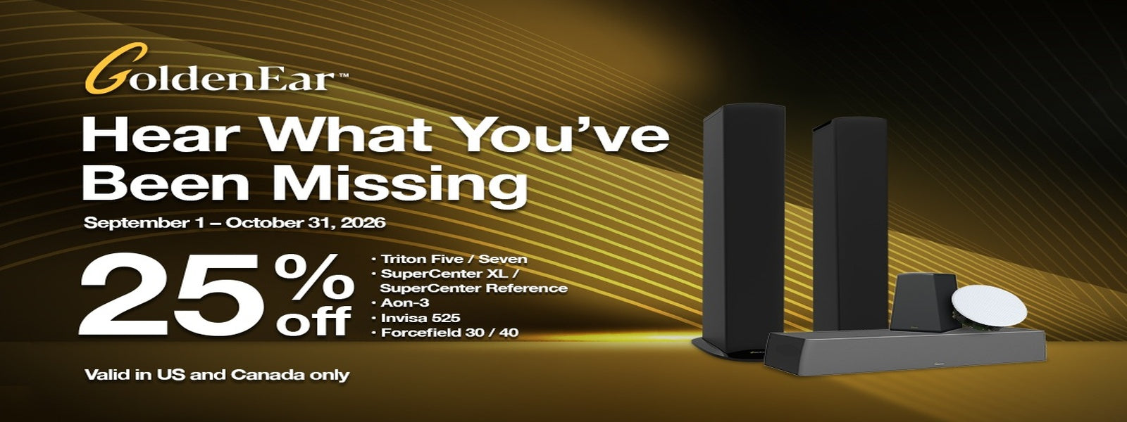 Save 25% on Select GoldenEar Speakers Through October 31