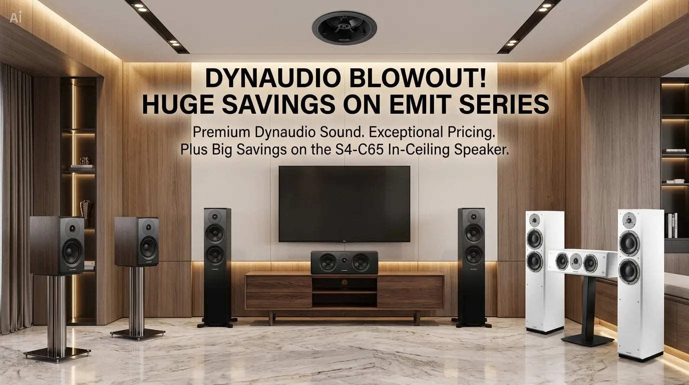 Dynaudio Blowout Sale on Emit Series and the S4-C65 In-Ceiling Speaker
