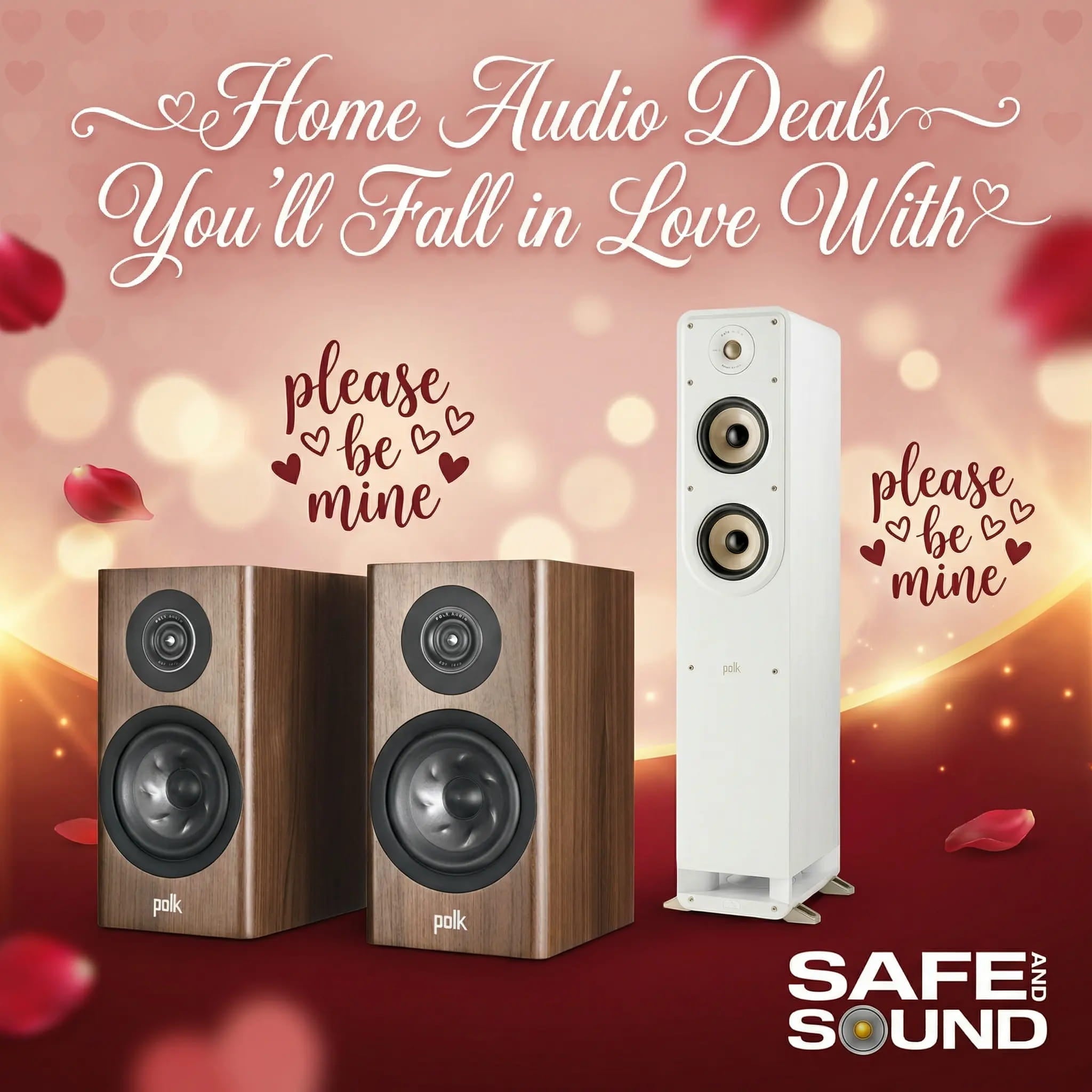 Sweet Valentines Day Specials on B&W, Polk Audio, and Denon