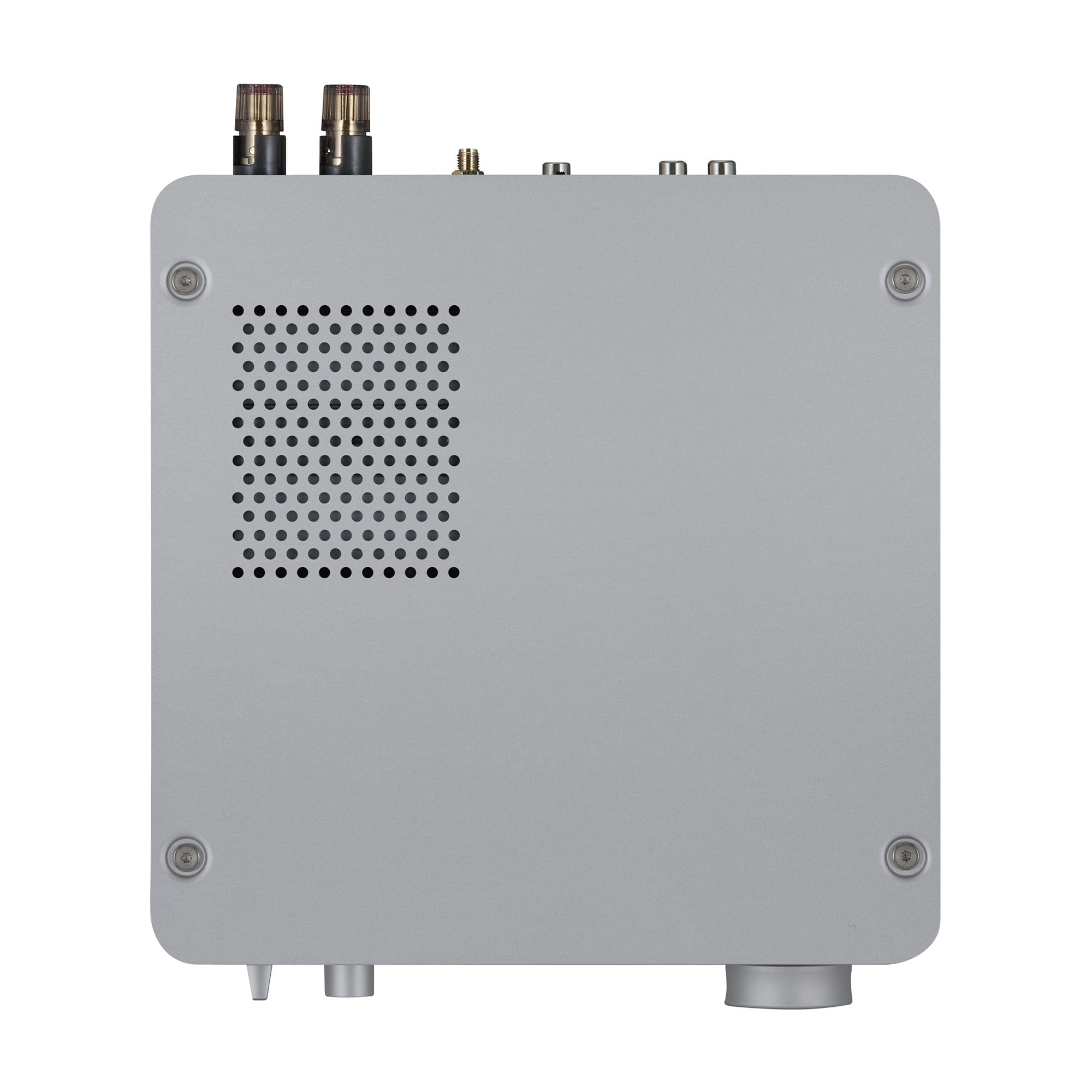 Yamaha WXA-70A Compact Streaming Amplifier back view showcasing ports and design.