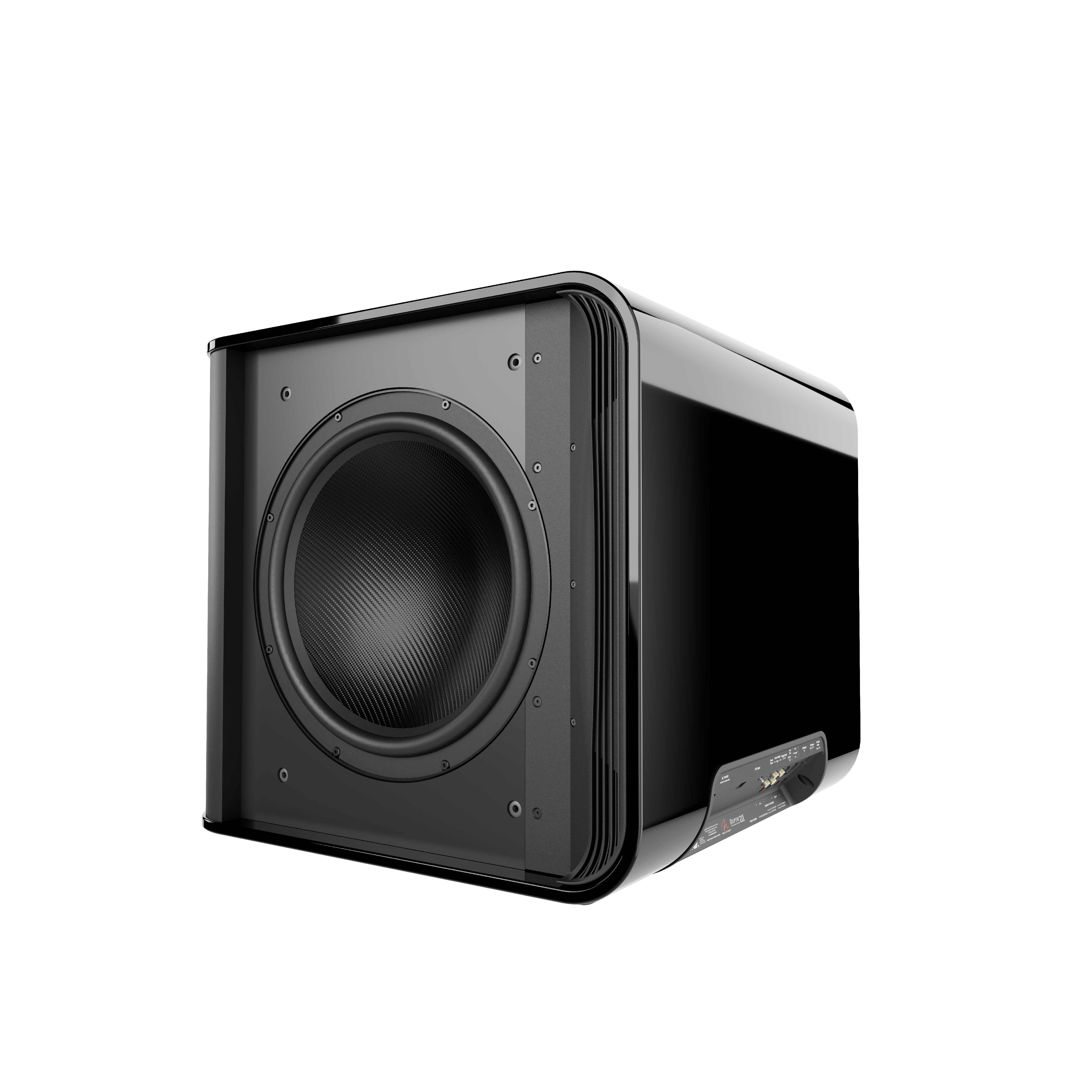 Martin Logan Depth 215 High-Resolution Dual 15" Powered Subwoofer showcasing sleek design and powerful driver.