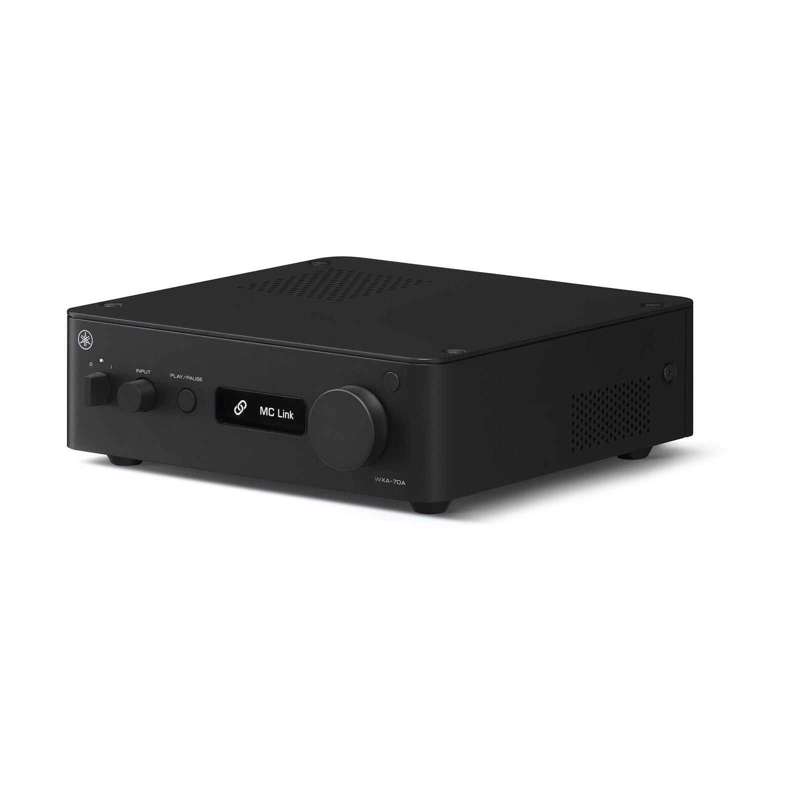 Yamaha WXA-70A Compact Streaming Amplifier in sleek black design with intuitive controls.