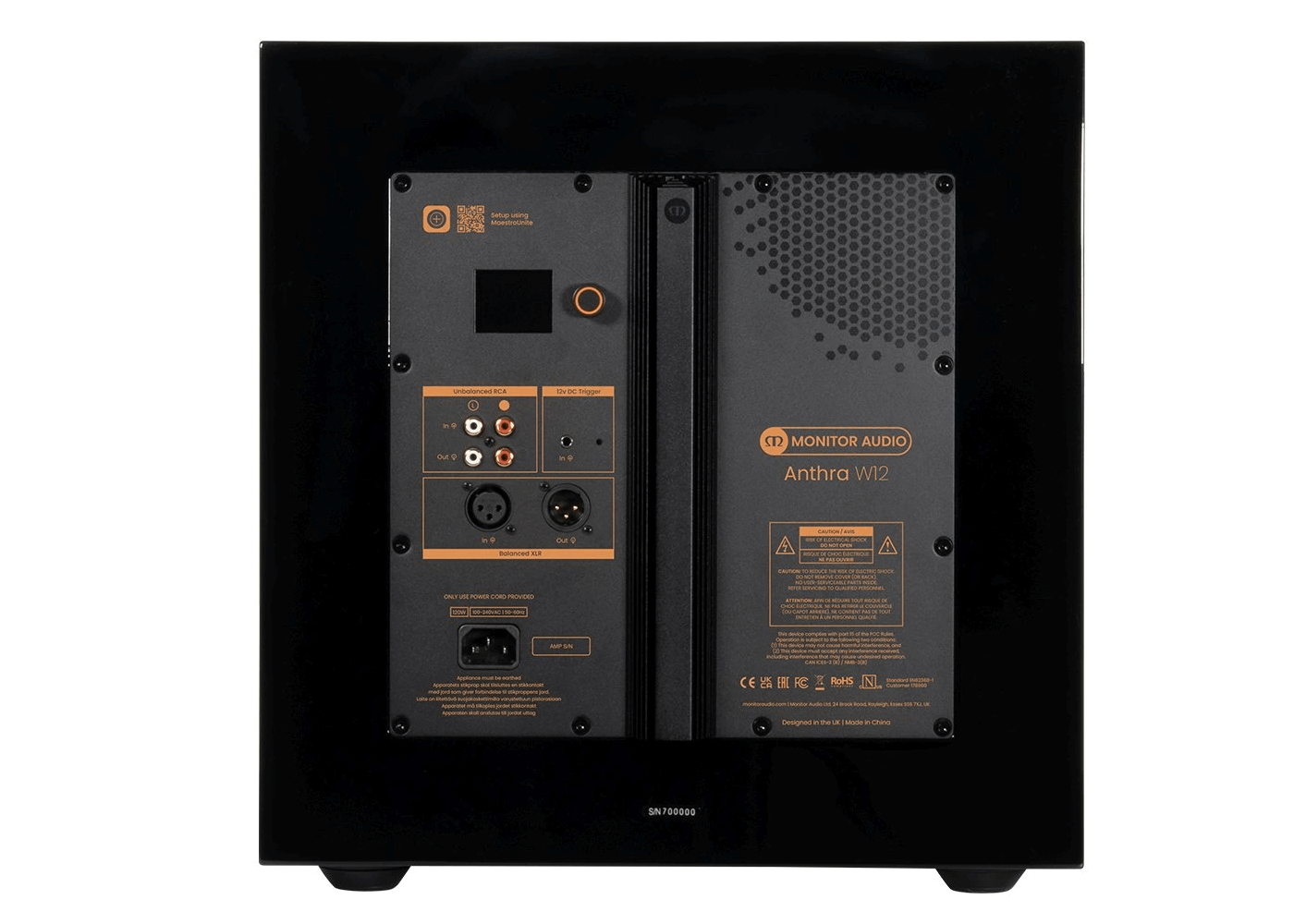 Monitor Audio Anthra W12 Mid-sized 12" Powered Subwoofer (Each) - Safe and Sound HQ