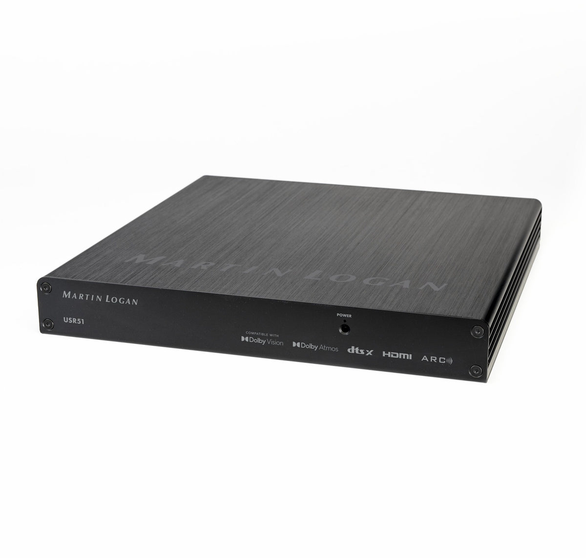 MartinLogan USR51 Ultra-Slim 5.1 Channel Network A/V Receiver in sleek black design.