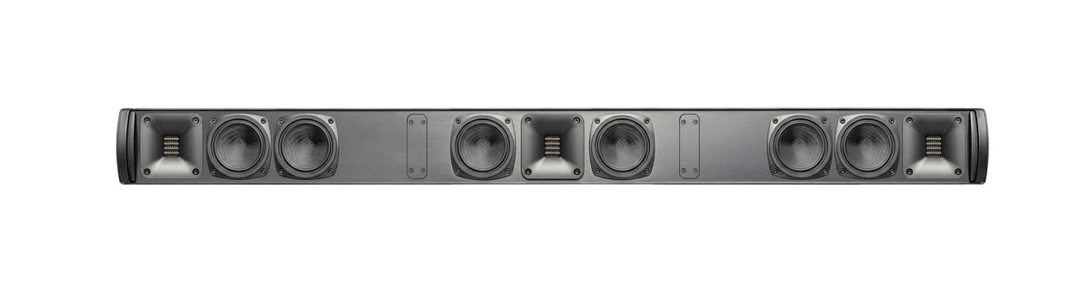 MartinLogan Discrete Cinema Soundbar 65 9 Speaker 3 Channel Passive Soundbar front view with multiple speakers.
