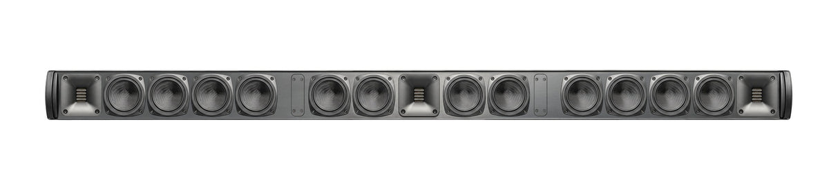 MartinLogan Discrete Cinema Soundbar 85 3 Channel Passive Soundbar front view displaying multiple speaker drivers.