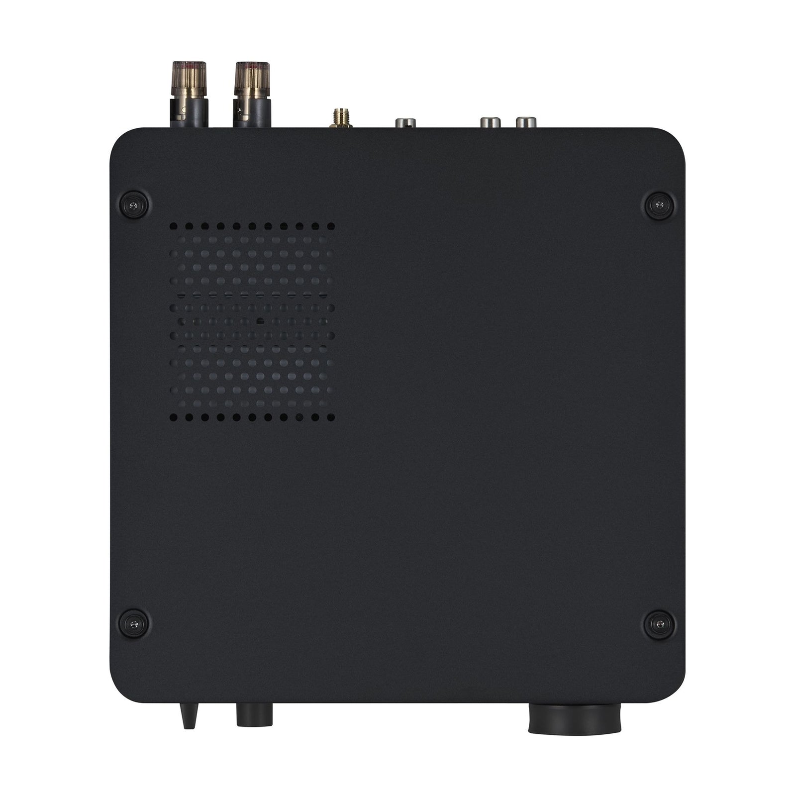Yamaha WXA-70A Compact Streaming Amplifier rear view showing ports and sleek design.