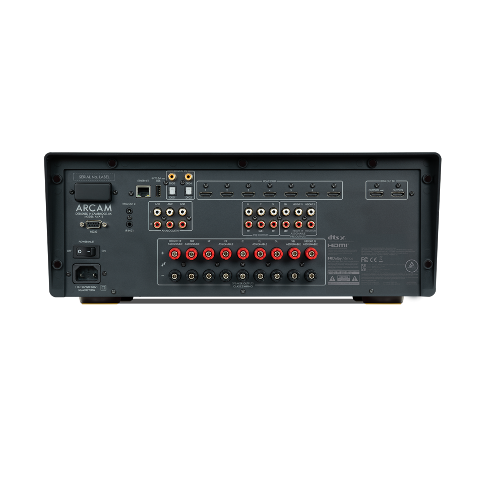 Arcam AVA15 9 Channel Class D A/V Receiver with Dirac Live and 12 Channels Processing