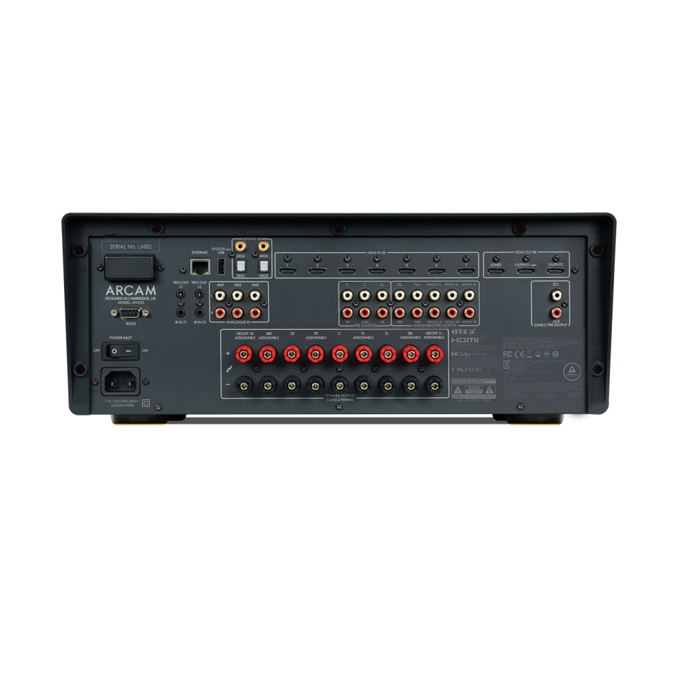 Arcam AVA25 9 Channel Class AB A/V Receiver with Dirac Live and 16 Channel Processing