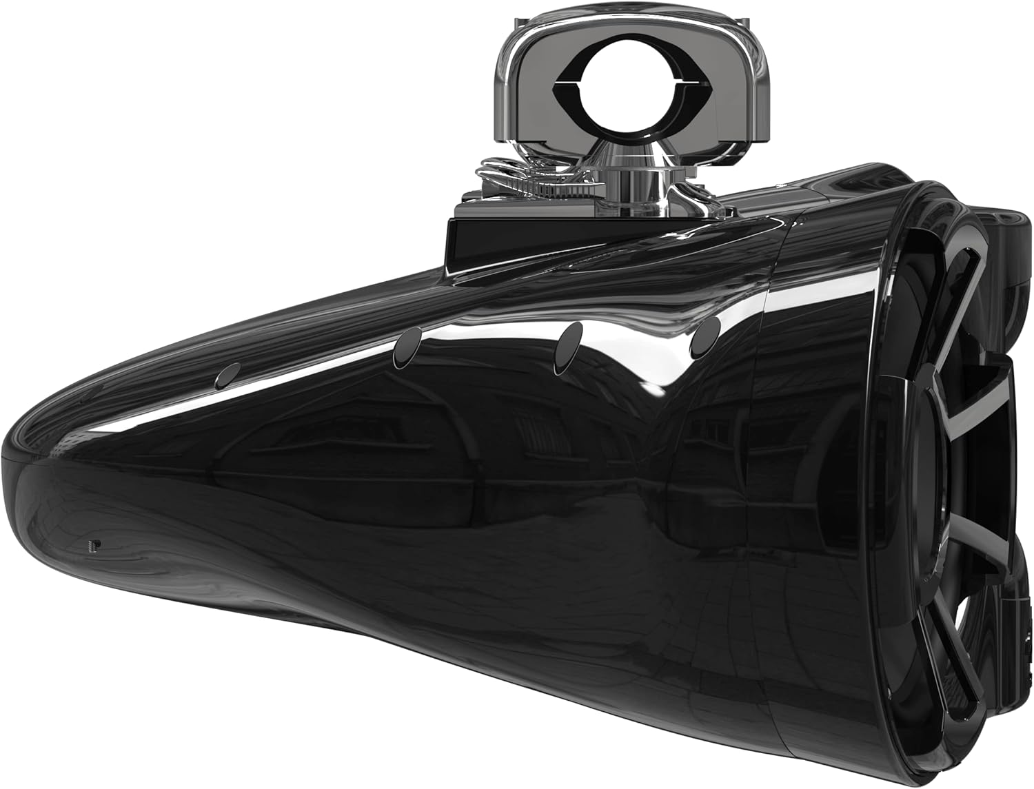 Wet Sounds REV 410 B-SC V2 Revolution Series Dual 10" Black Tower Speaker with TC3 Swivel Clamps - Safe and Sound HQ