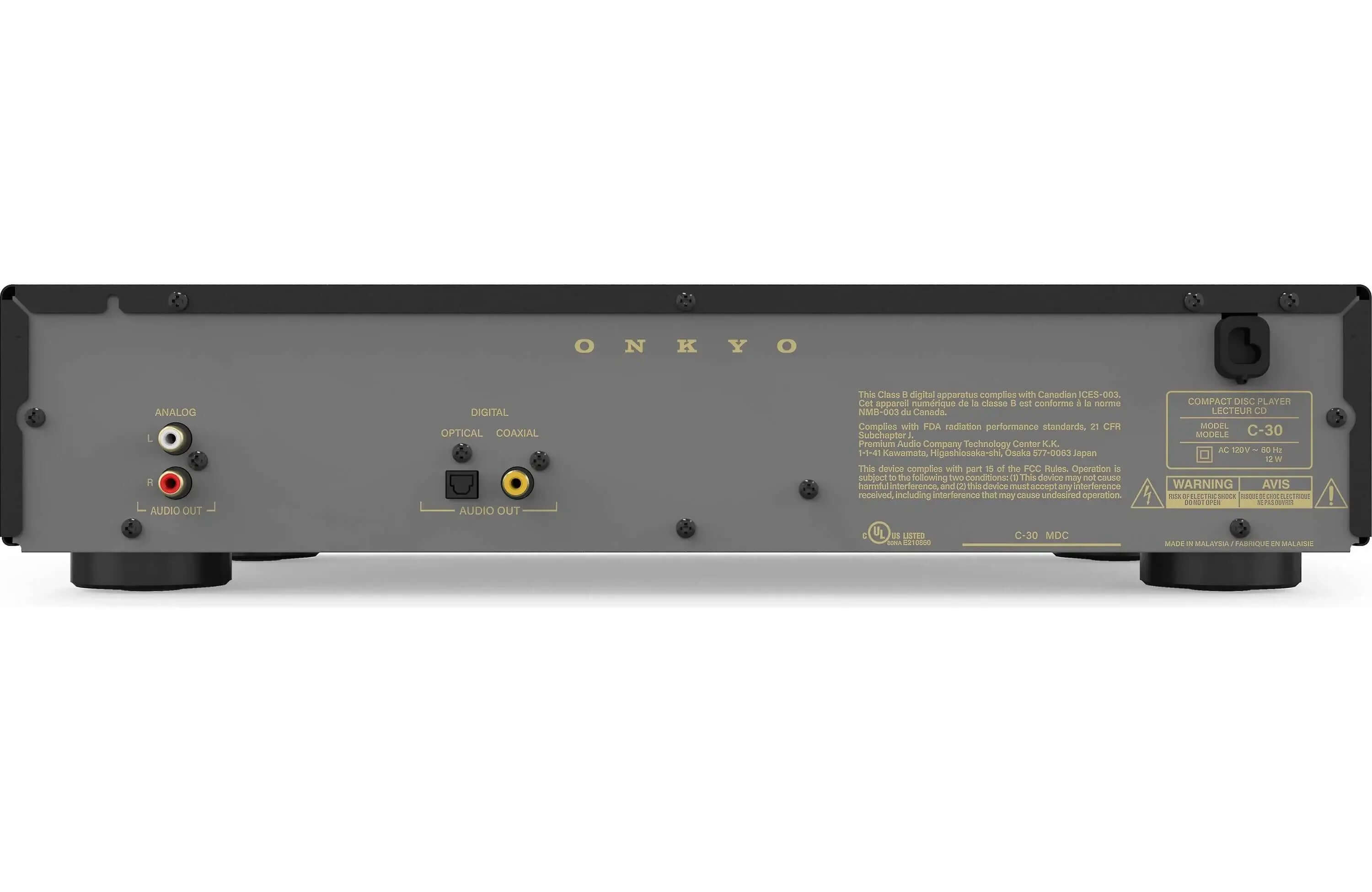 Onkyo C-30 Icon Series Single-disc CD Player with Headphone Output Open Box - Safe and Sound HQ