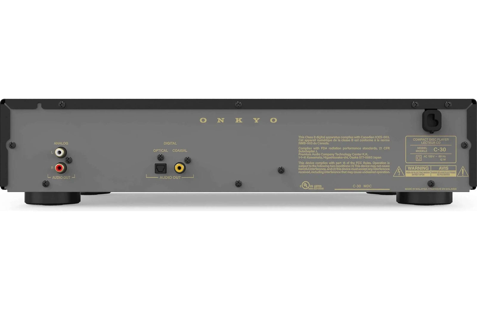 Onkyo C-30 Icon Series Single-disc CD Player with Headphone Output Open Box - Safe and Sound HQ