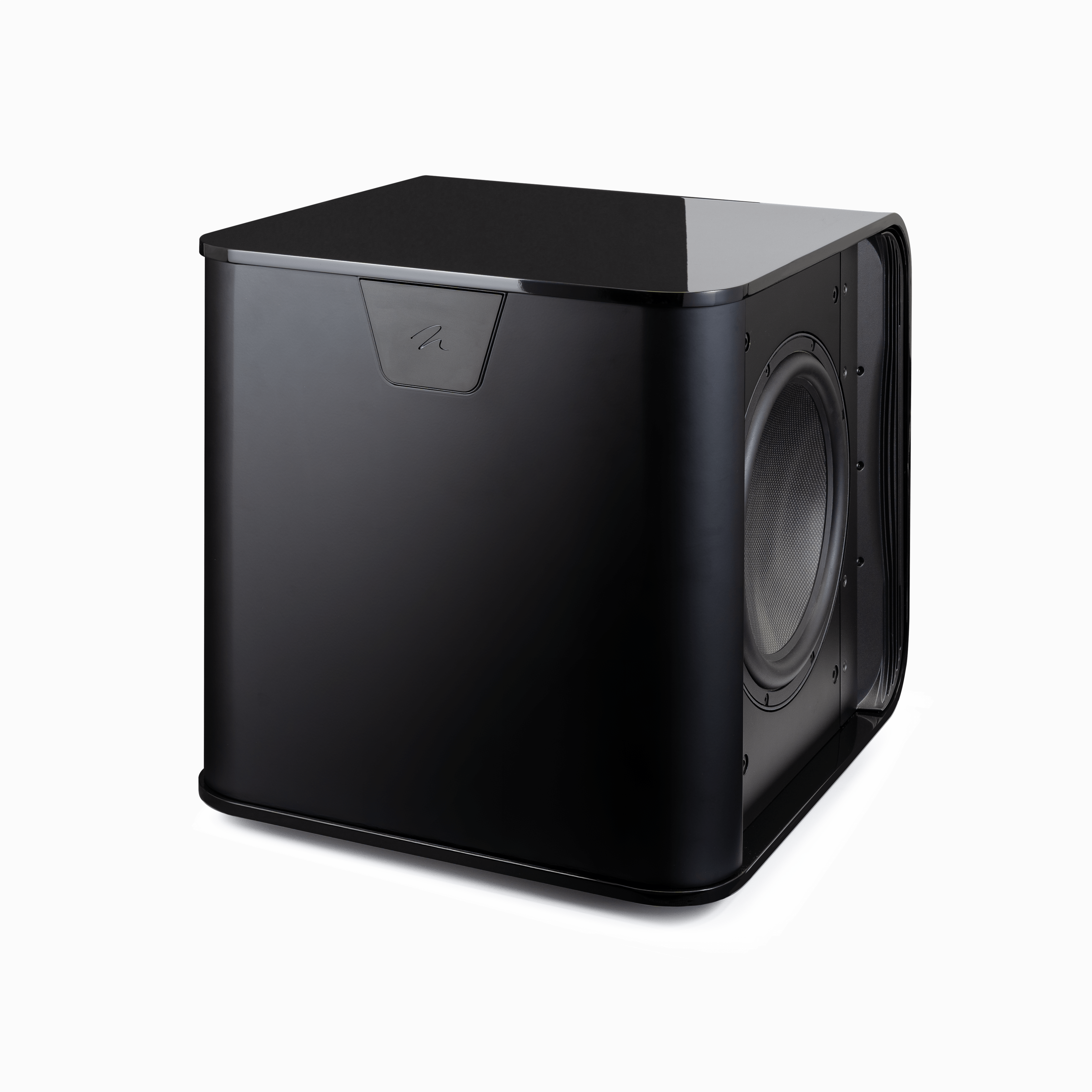 Martin Logan Depth 212 High-Resolution Dual 12" Powered Subwoofer in sleek black design.