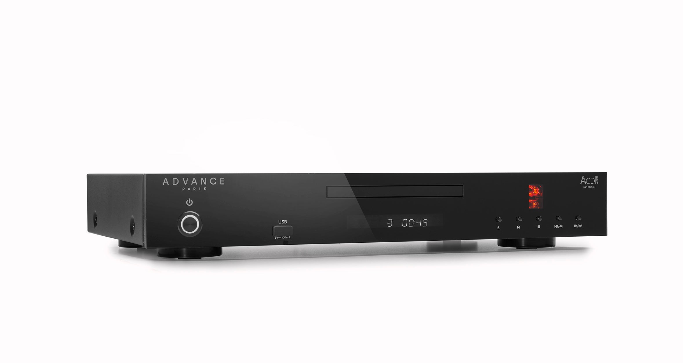 Advance Paris ACD Apex CD Player showcasing its sleek design and features.
