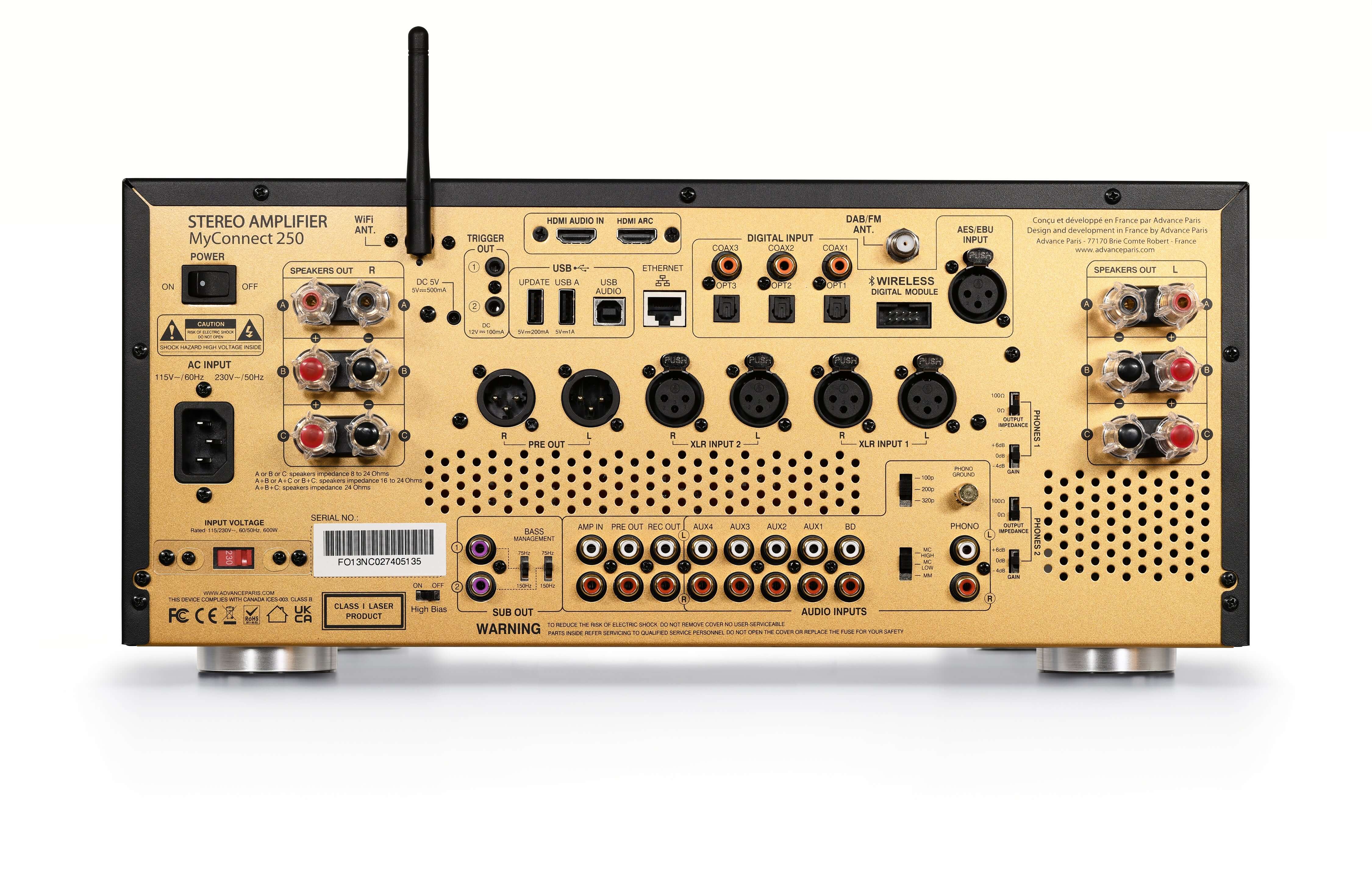 Advance Paris MyConnect 250 All-in-One Integrated Amplifier, Streamer, and CD Player - Safe and Sound HQ