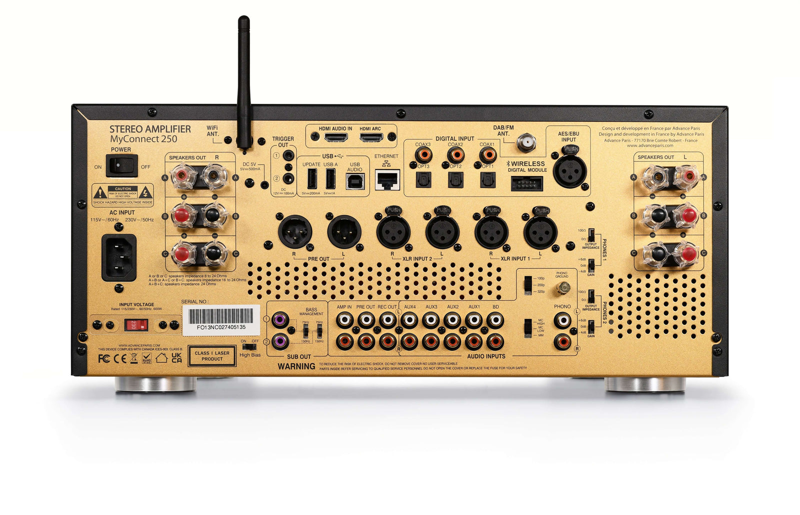 Advance Paris MyConnect 250 All-in-One Integrated Amplifier, Streamer, and CD Player - Safe and Sound HQ