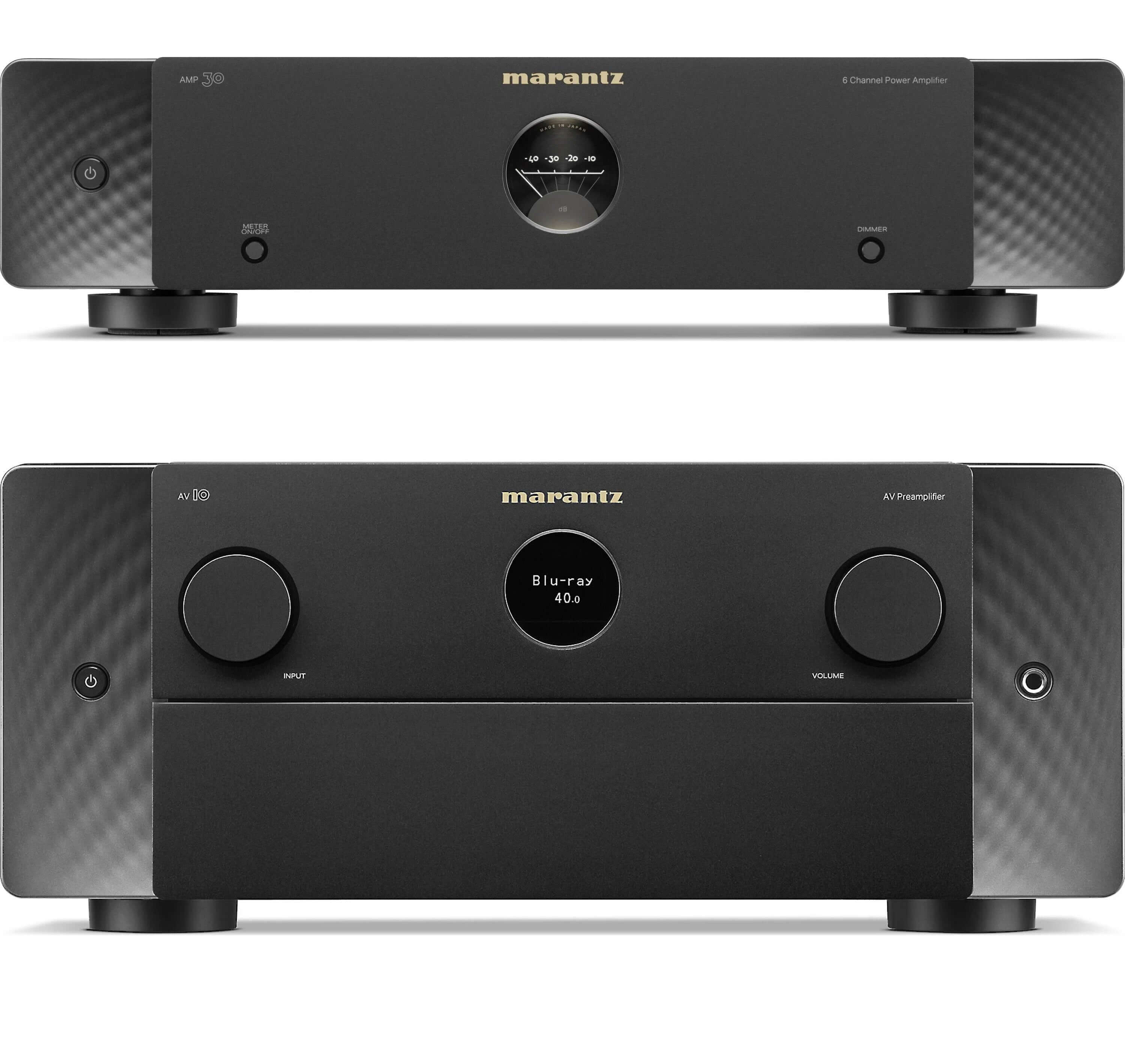 Marantz AV 10 15.4 Channel AV Preamplifier and Marantz AMP 30 6 Channel Power Amplifier Bundle - Safe and Sound HQ