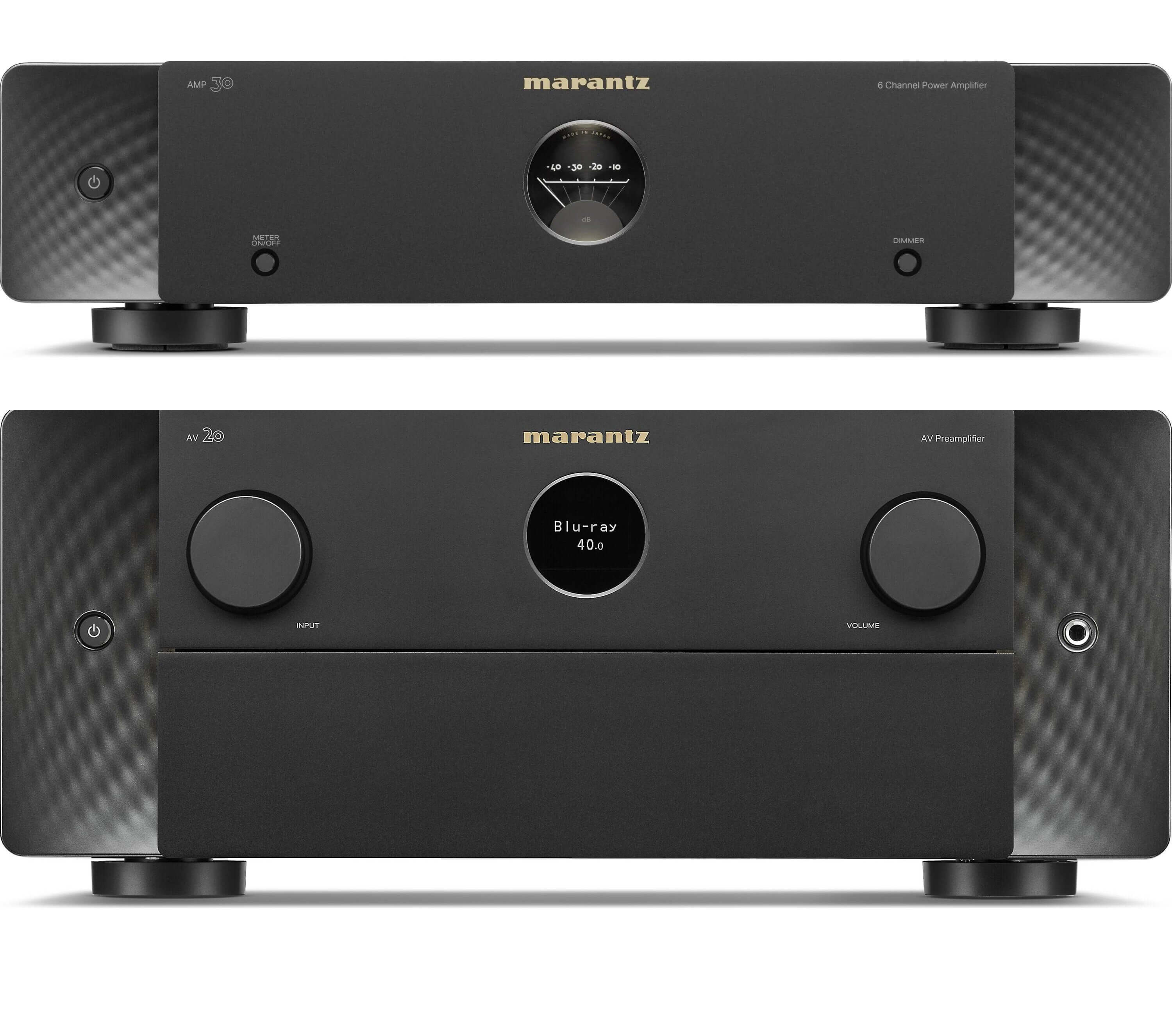 Marantz AV 20 13.4 Channel AV Preamplifier and Marantz AMP 30 6 Channel Power Amplifier Bundle - Safe and Sound HQ