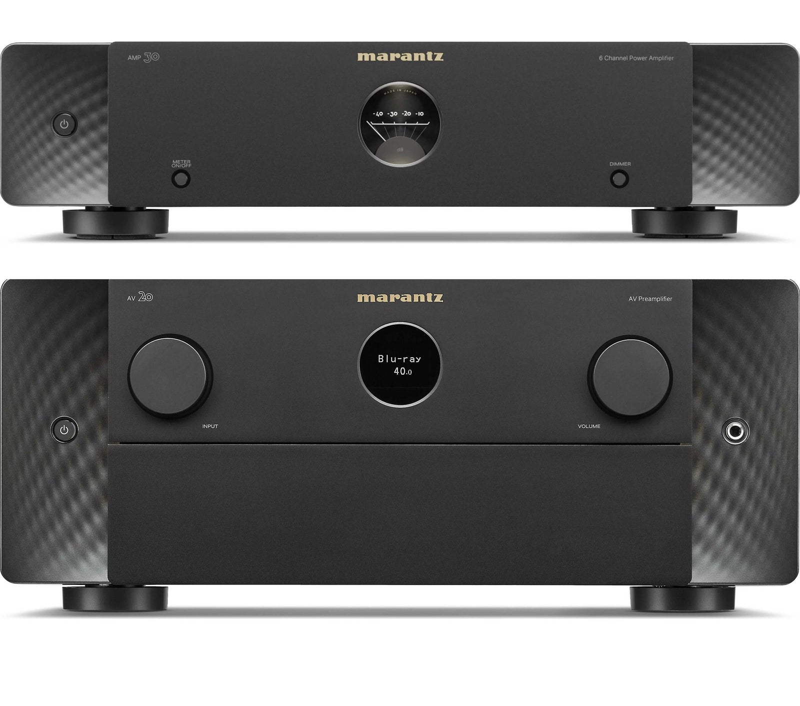 Marantz AV 20 13.4 Channel AV Preamplifier and Marantz AMP 30 6 Channel Power Amplifier Bundle - Safe and Sound HQ