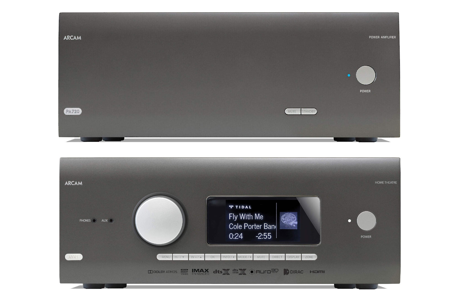 Arcam AV41 16 Channel Preamplifier/Processor and Arcam PA720 7 Channel Power Amplifier Bundle - Safe and Sound HQ