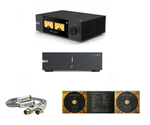 EverSolo DMP-A6 Music Streamer and DAC, AMP-F2 Stereo Power Amplifier and 1 Meter XLR Cable Pair Bundle - Safe and Sound HQ