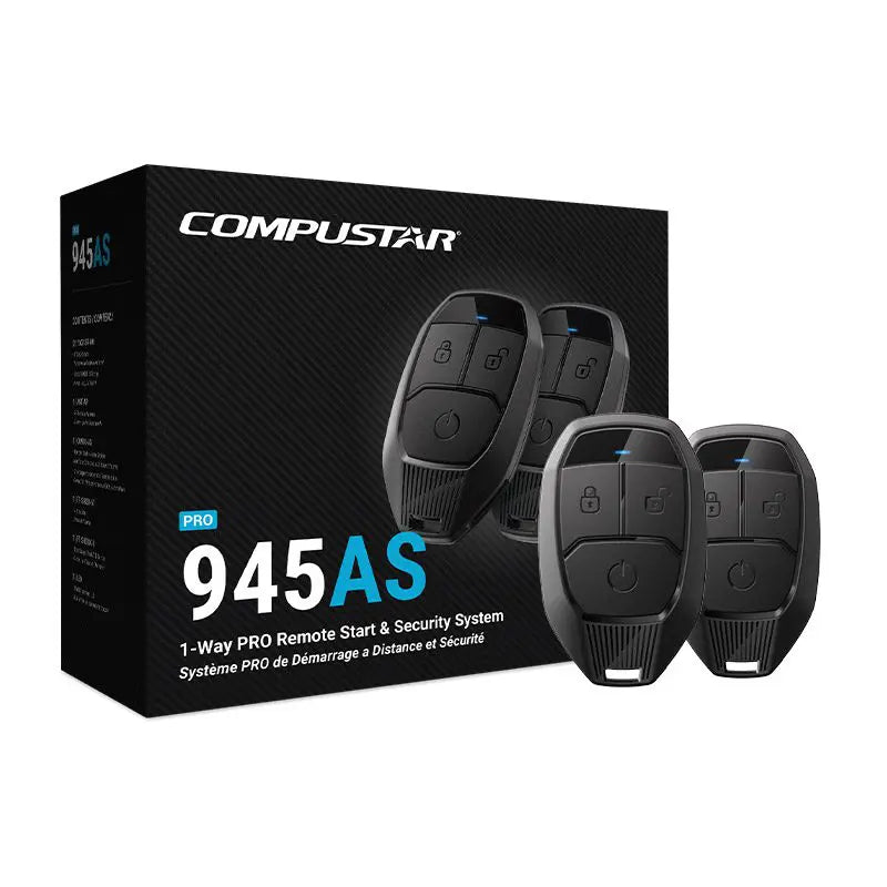 Compustar CSP945-AS Pro All-in-One Remote Start and Car Alarm Bundle with 1-Way Remotes and Security System.