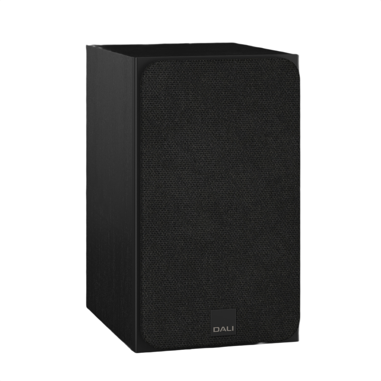 Dali Sonik 1 Ultra-Compact Bookshelf Speaker (Pair) in black finish, showcasing its sleek design and speaker grill.