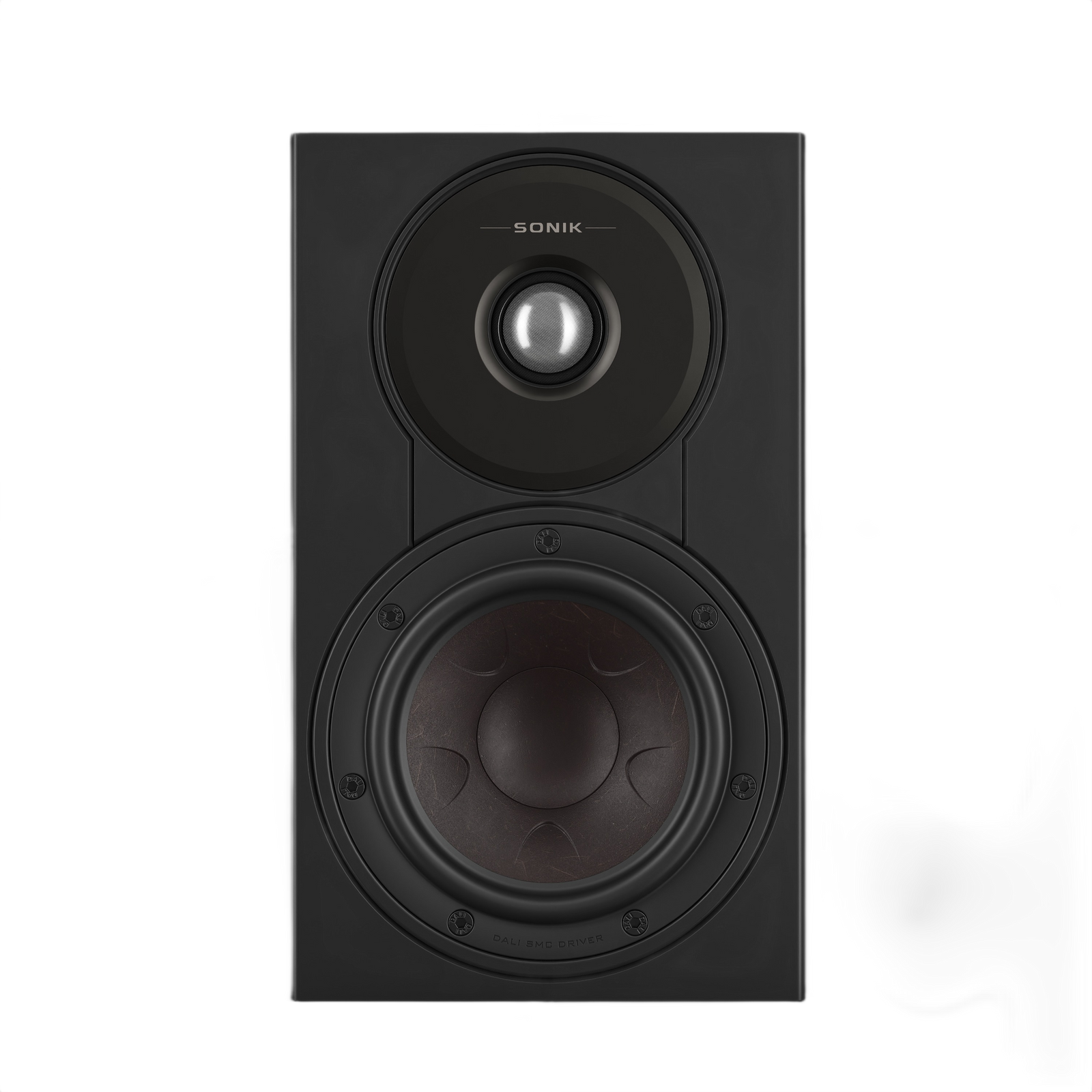 Dali Sonik 1 Ultra-Compact Bookshelf Speaker (Pair) showcasing its sleek design and high-quality audio components.