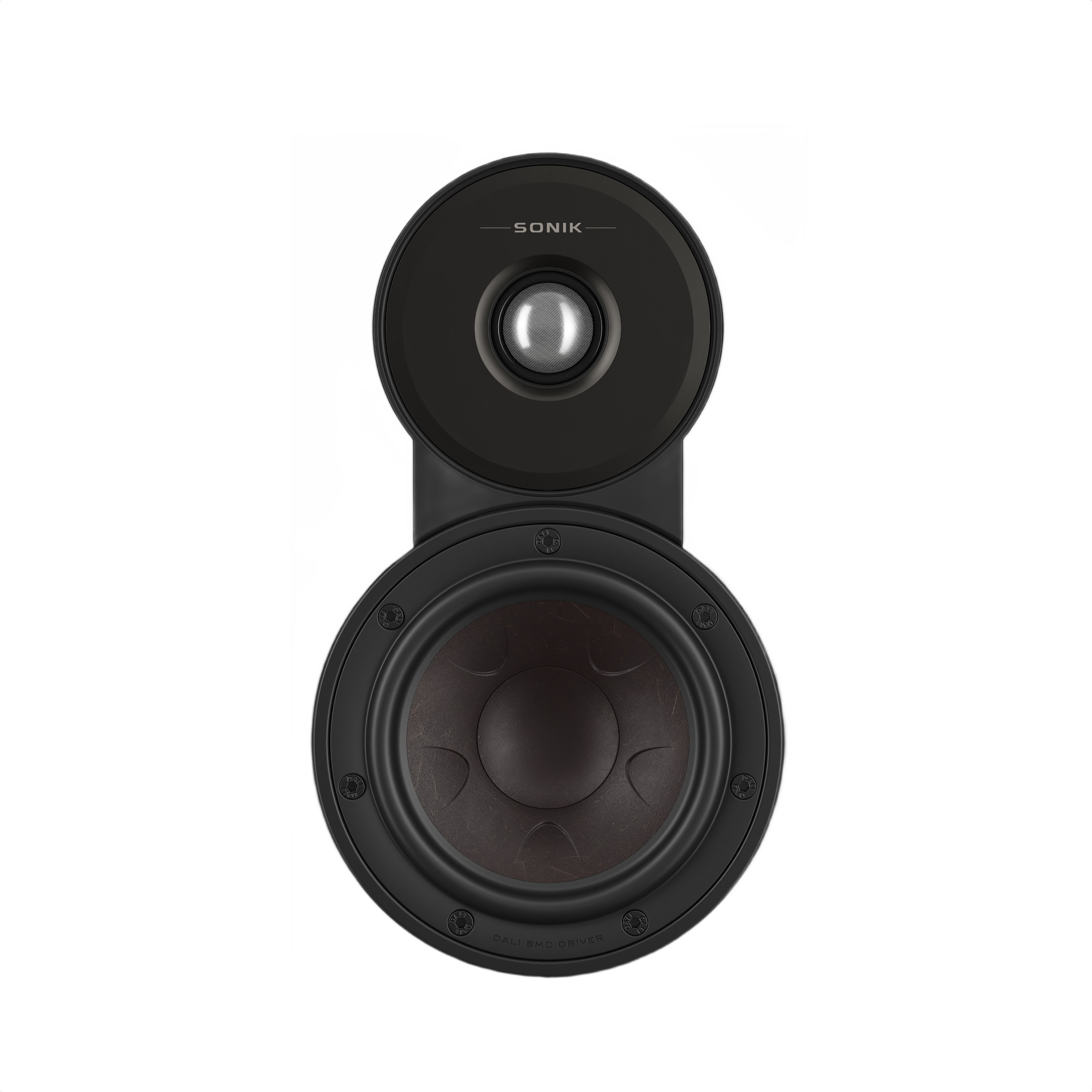 Dali Sonik 1 Ultra-Compact Bookshelf Speaker (Pair) featuring ultra-light tweeter and wood fibre woofer in compact design.