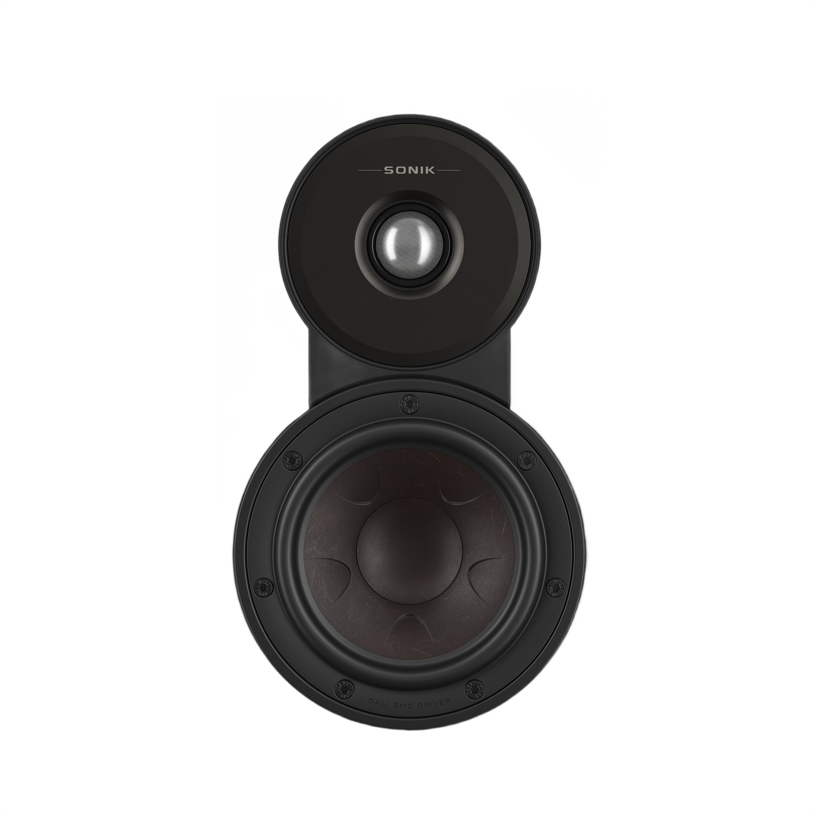 Dali Sonik 1 Ultra-Compact Bookshelf Speaker (Pair) featuring ultra-light tweeter and wood fibre woofer in compact design.