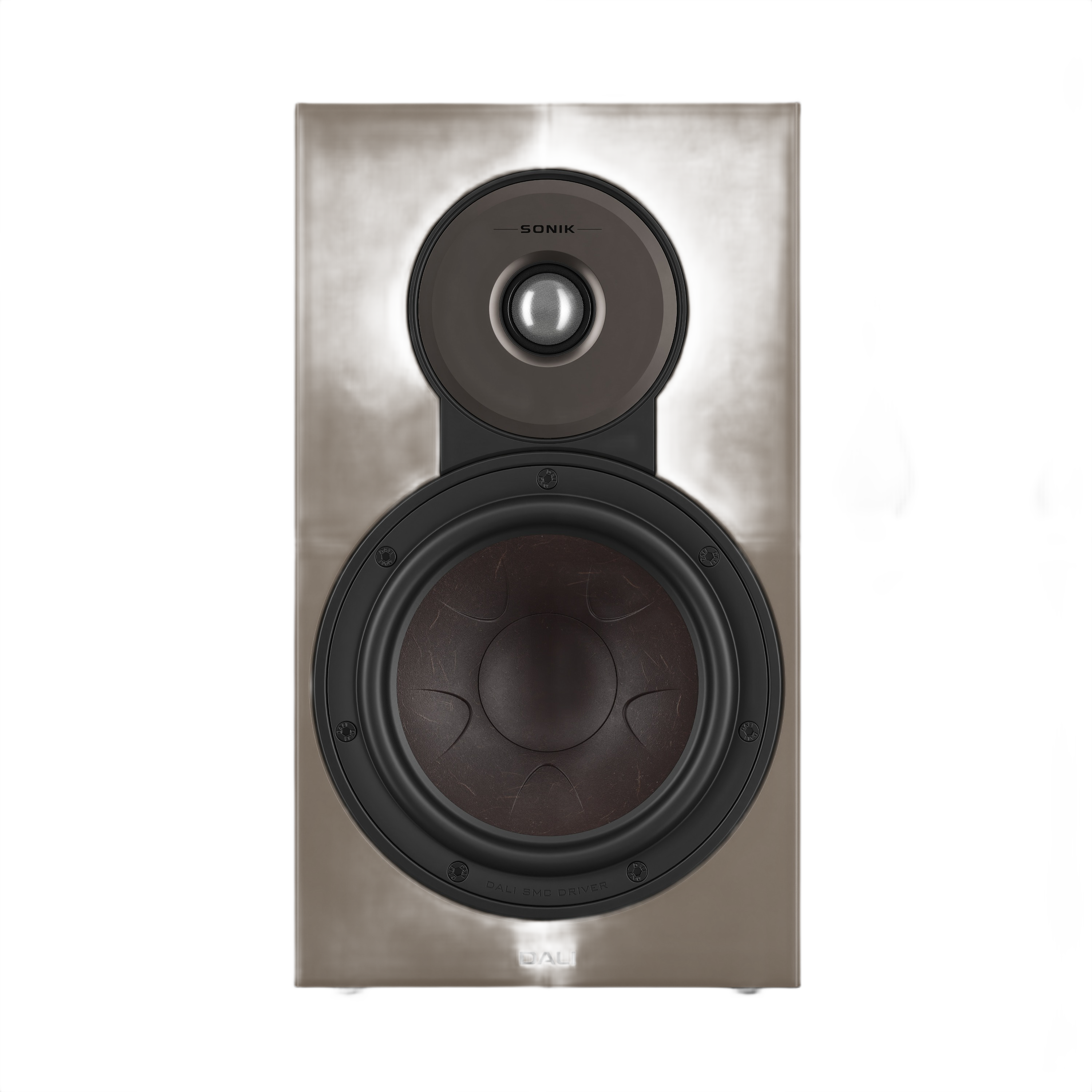 Dali Sonik 3 Compact Bookshelf Speaker (Pair) front view showcasing the design and features.