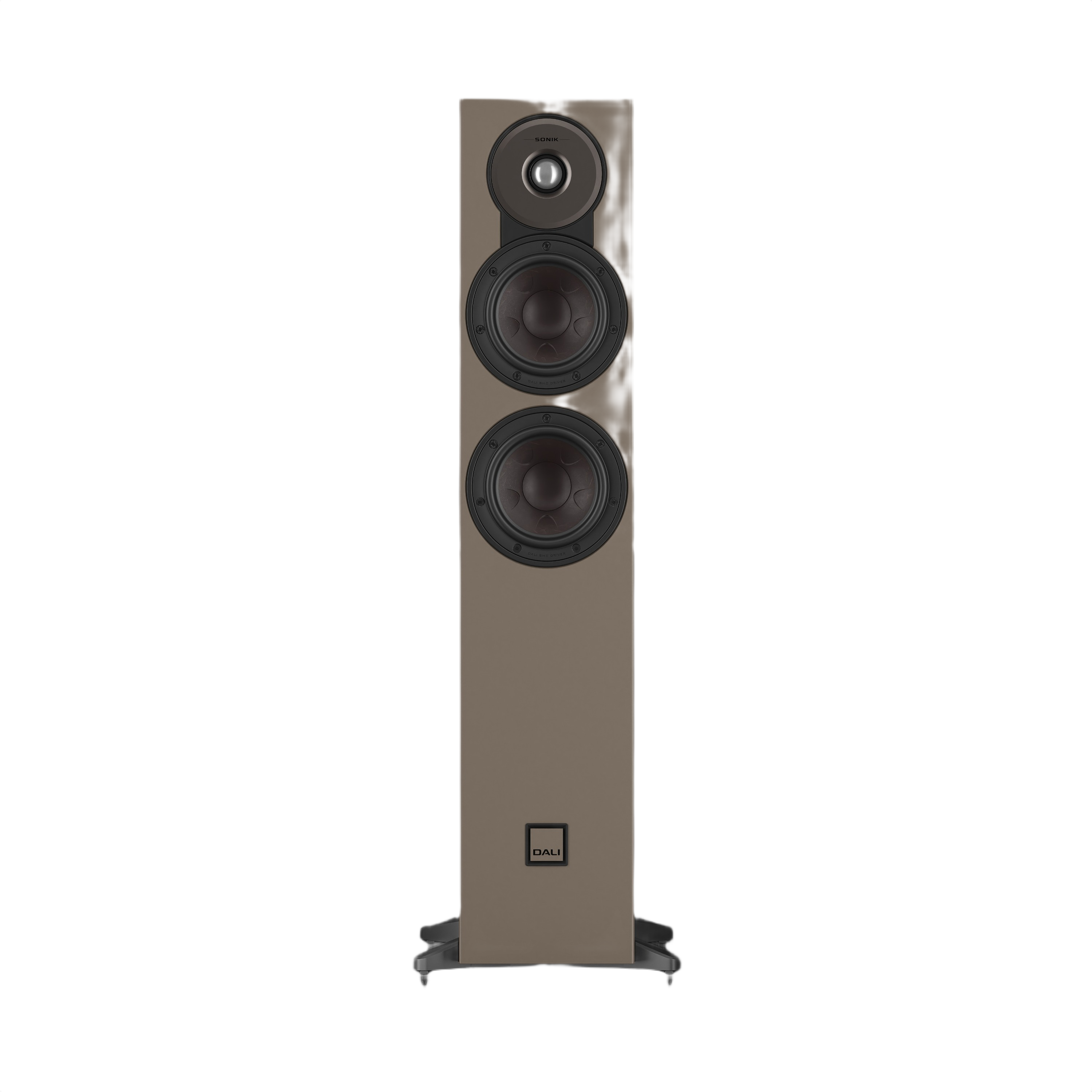 Dali Sonik 5 Slim Floorstanding Loudspeaker (Pair) in elegant design featuring dual woofers and a tweeter.