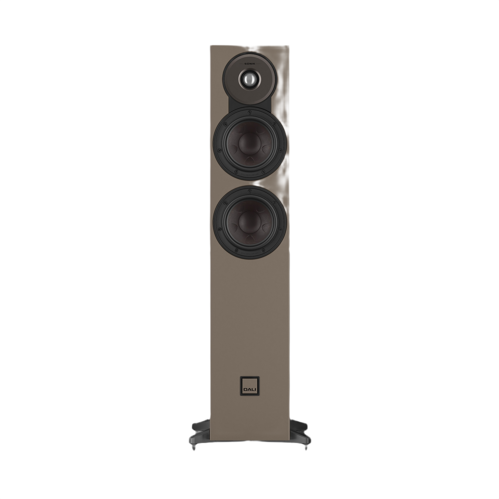 Dali Sonik 5 Slim Floorstanding Loudspeaker (Pair) in elegant design featuring dual woofers and a tweeter.