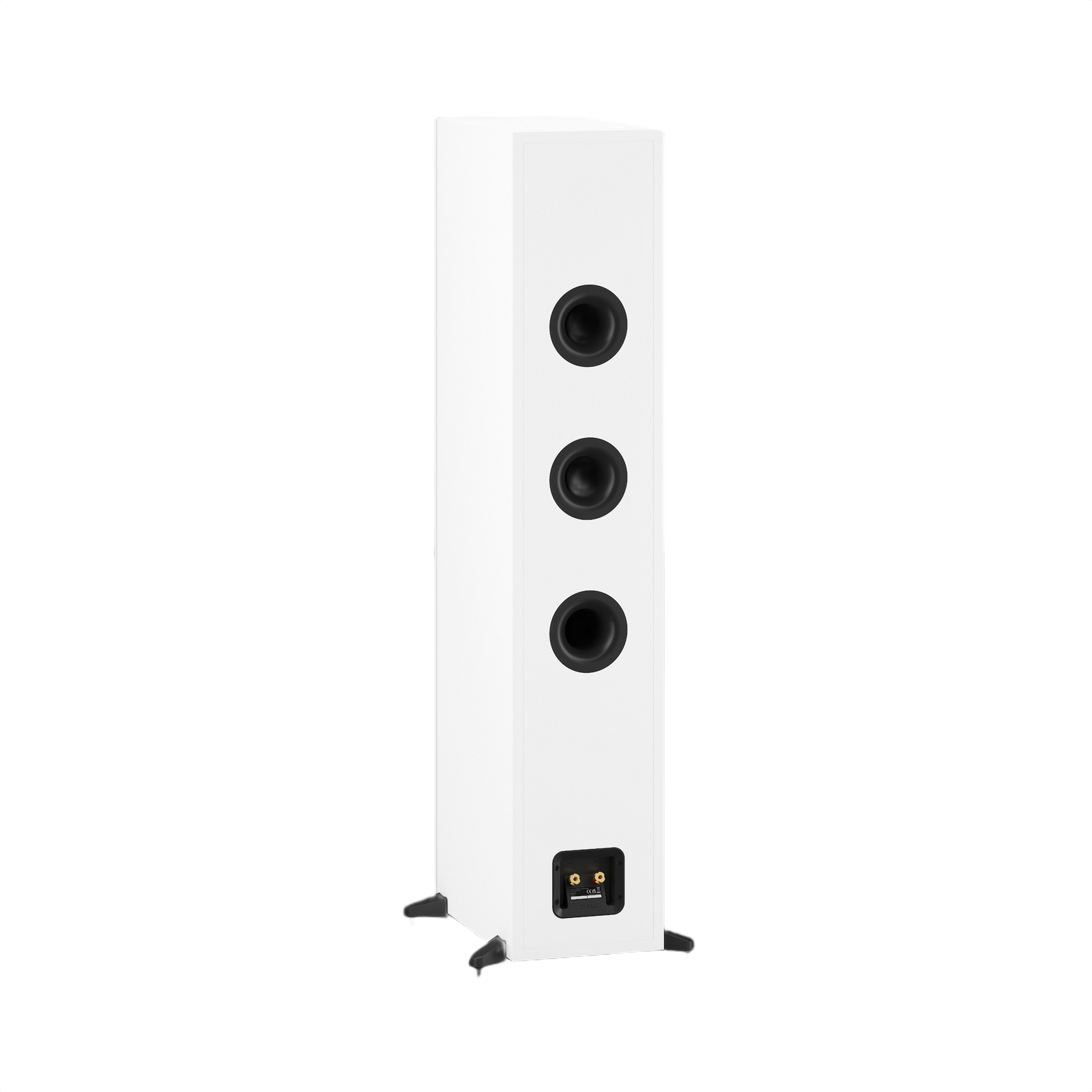 Dali Sonik 9 Floorstanding Loudspeaker (Each) in white, showcasing three front-facing drivers and a sleek design.