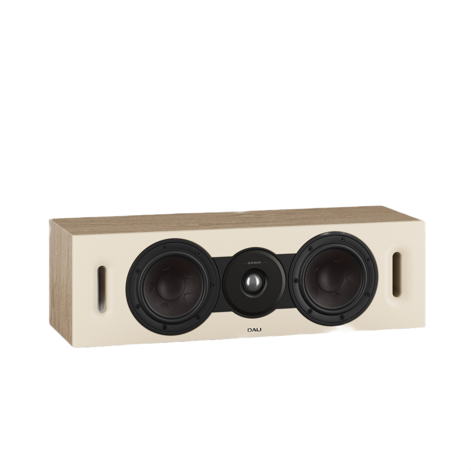 Dali Sonik Cinema LCR Speaker (Each) featuring dual woofers and soft dome tweeter for immersive sound.