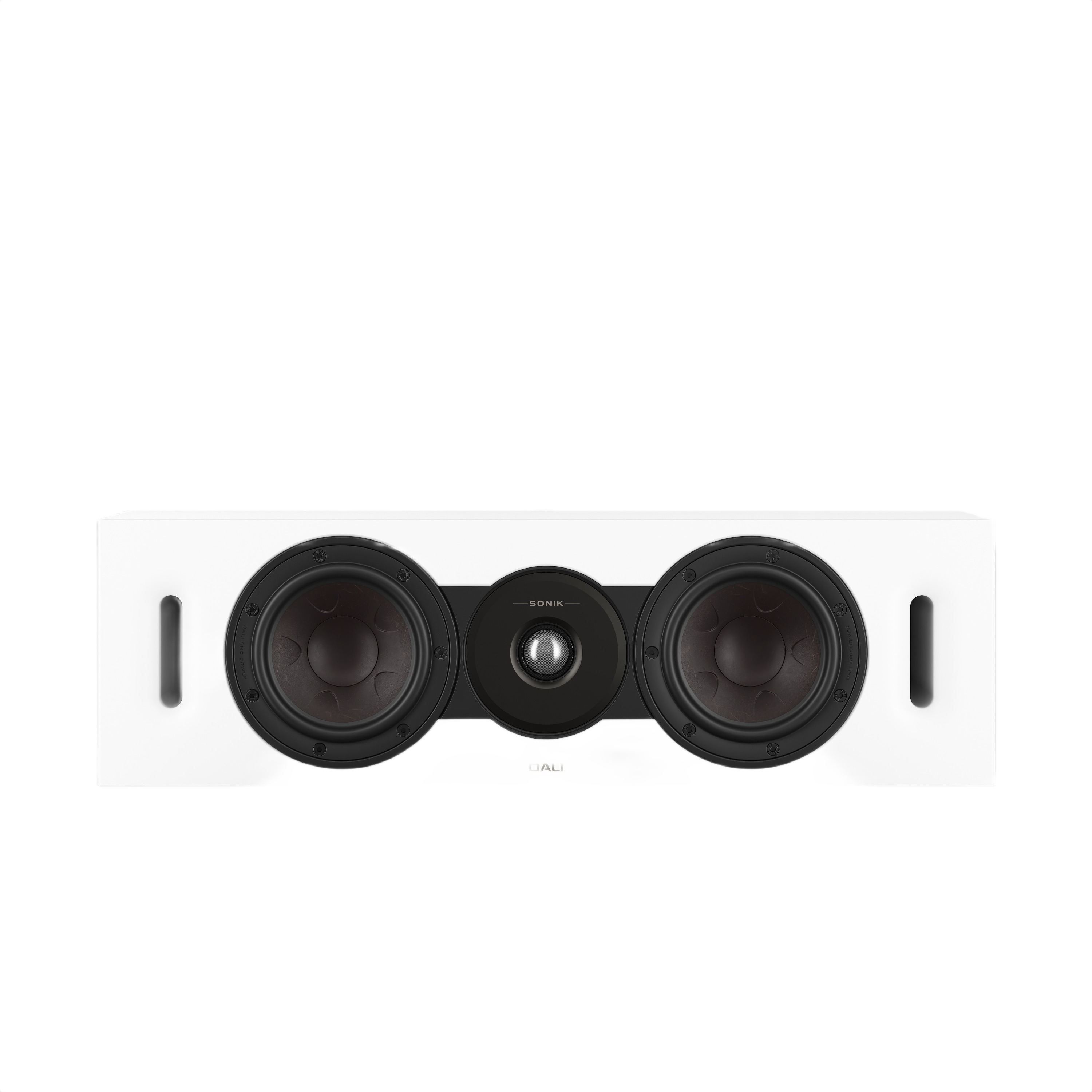 Dali Sonik Cinema LCR Speaker (Each) featuring dual woofers and soft dome tweeter for immersive sound.