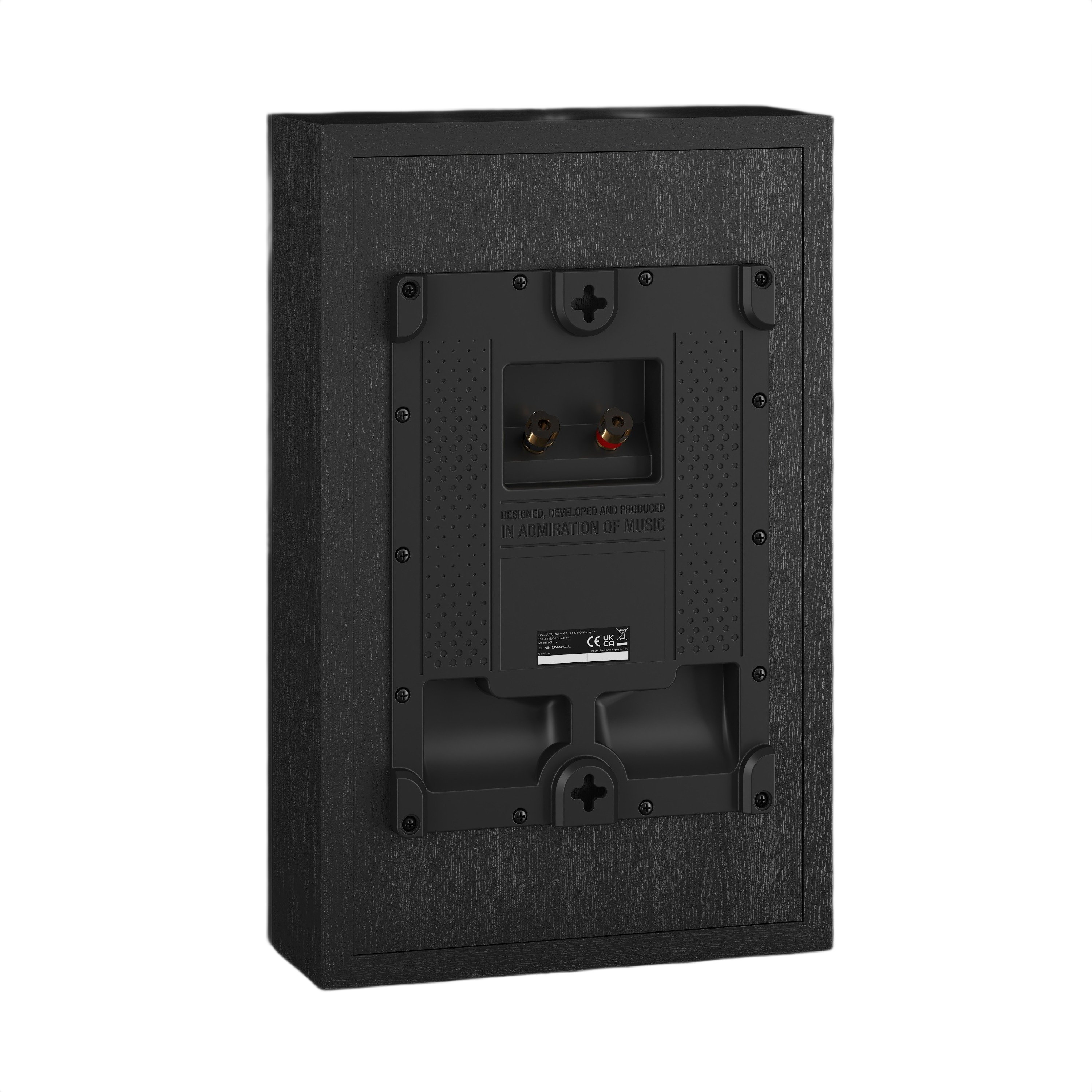 Dali Sonik On-Wall Slim On-Wall Speaker (Each) back view with speaker connections and mounting points