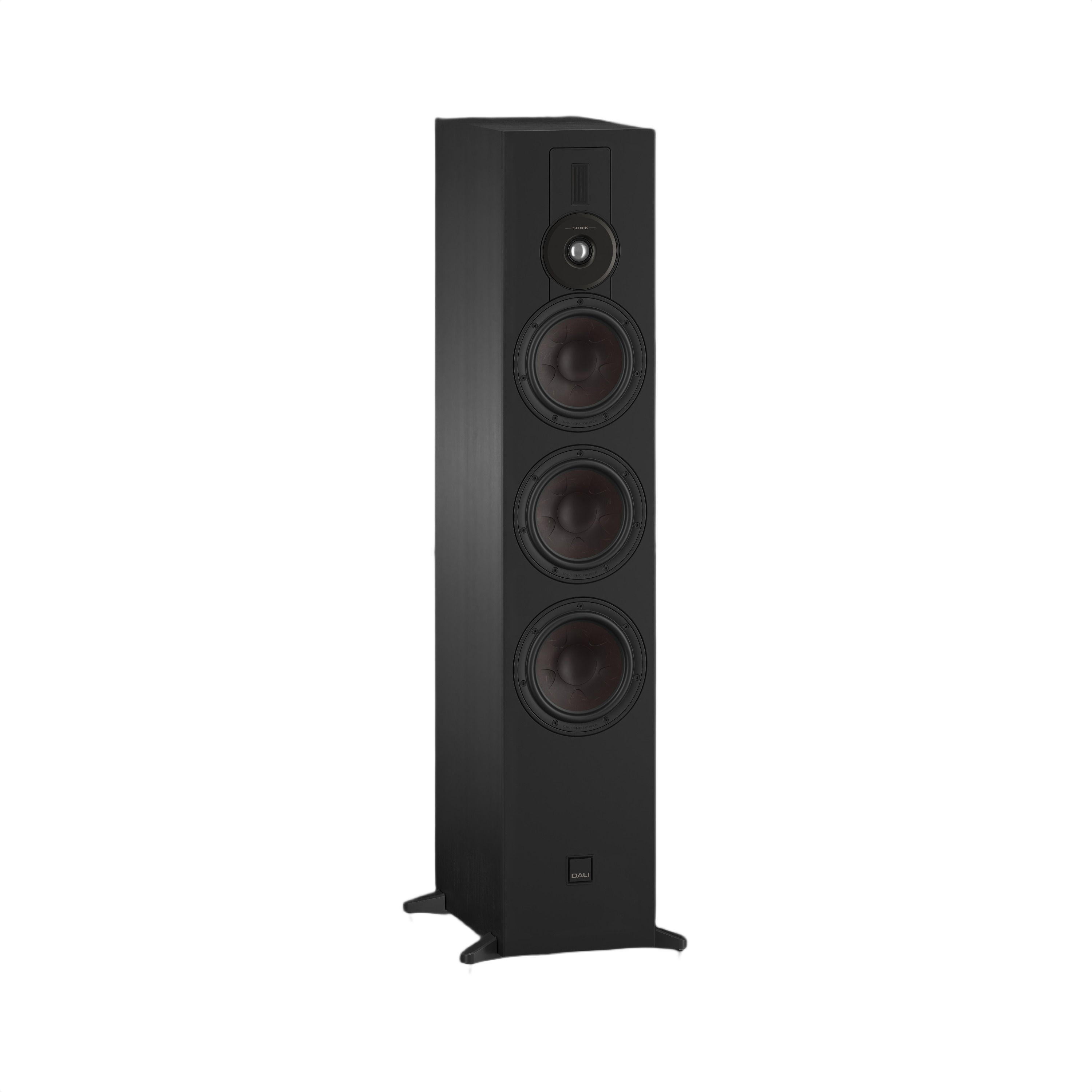 Dali Sonik 9 Floorstanding Loudspeaker (Each) in sleek black design, showcasing powerful drivers for exceptional audio.
