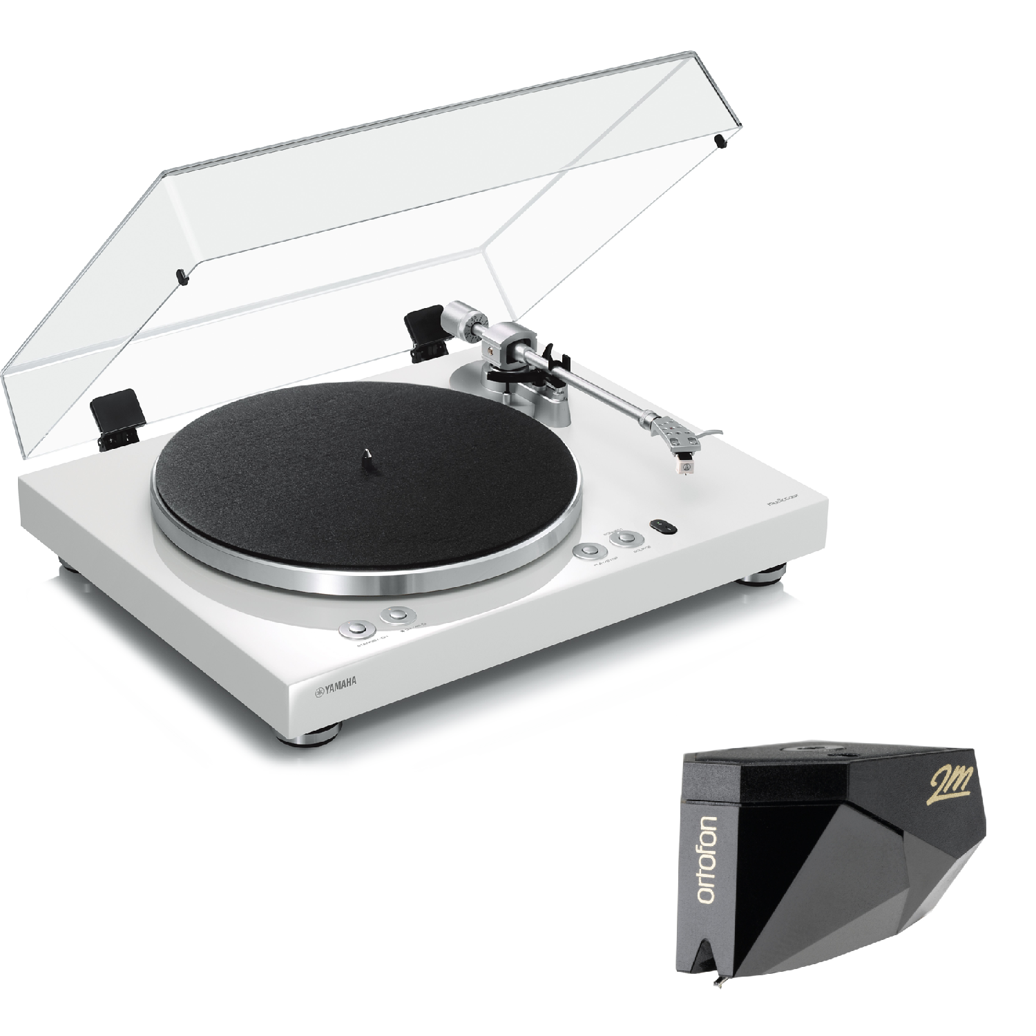 Denon DP-400 Turntable with Ortofon 2M Black Phono Cartridge Bundle - Safe and Sound HQ