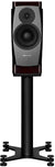 Dynaudio Confidence 20 Bookshelf Speaker (Pair) on a black stand, showcasing sleek design and premium audio quality.