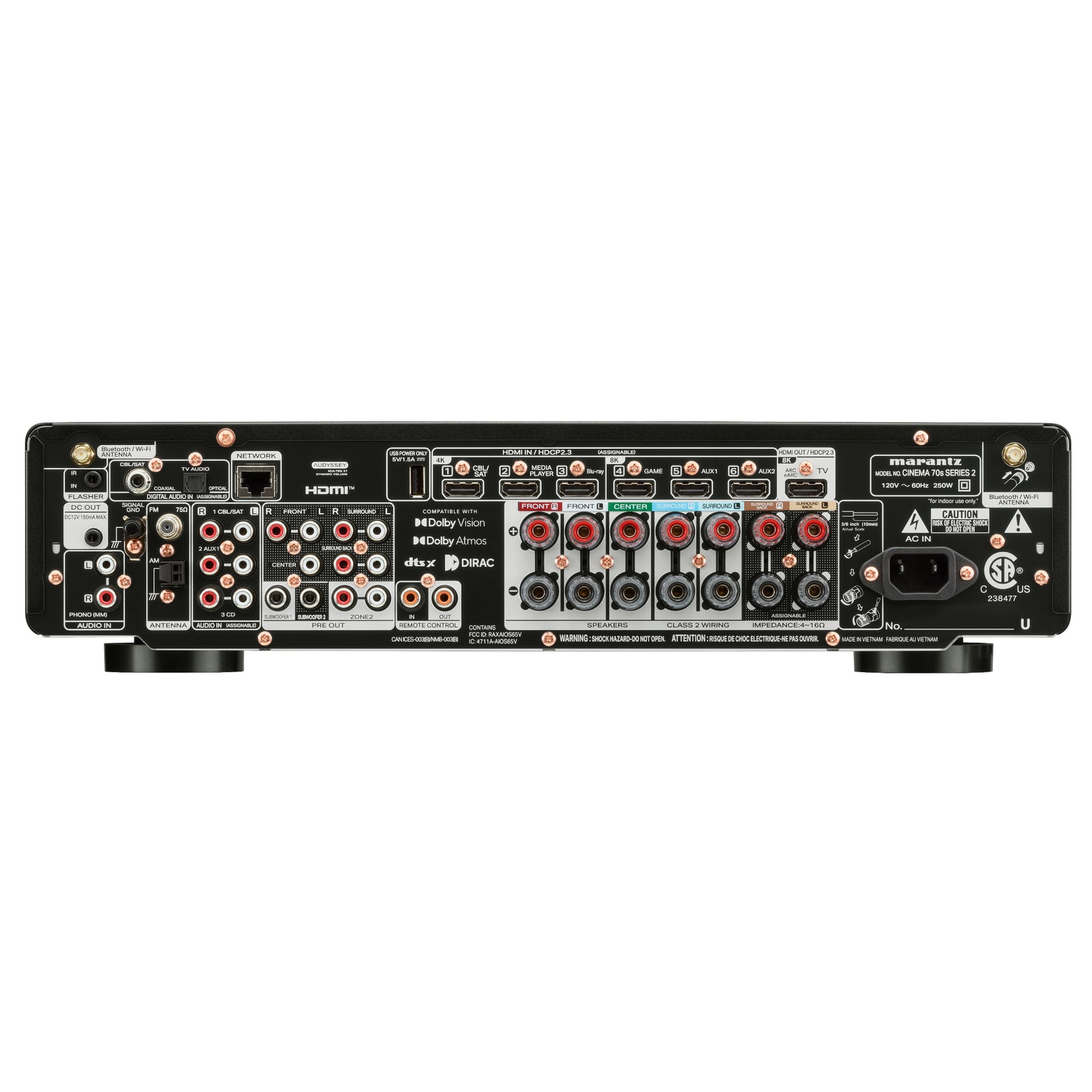 Marantz Cinema 70S Series 2 7.2 Channel Slimline 8 with Dolby ATMOS and Heos