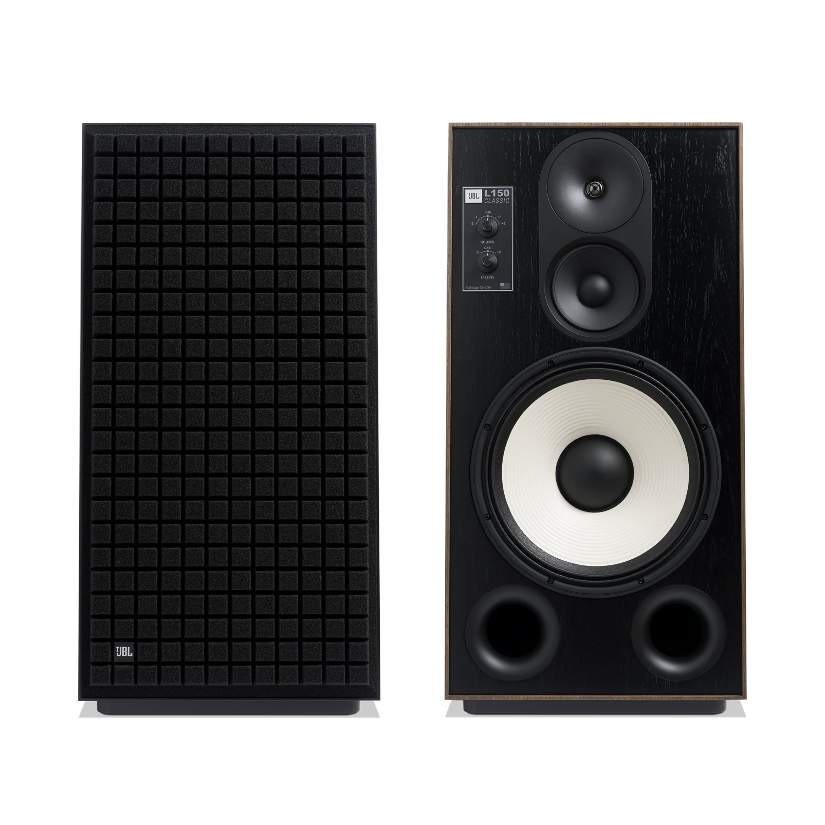 JBL L150 Classic 3-Way Floorstanding Speaker with 15" Woofer (Pair) showcasing vintage design and modern engineering.