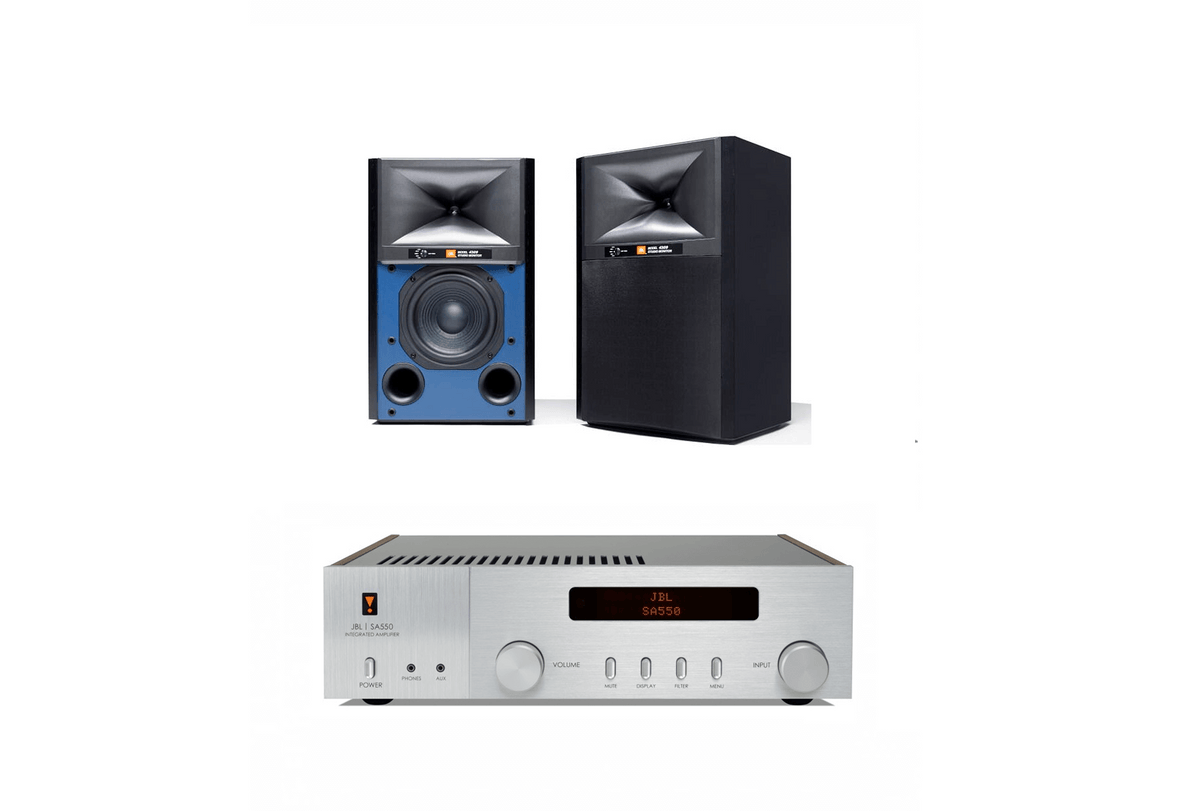 JBL 4309 Bookshelf Speakers & SA550 Amplifier Bundle – Safe and JBL 4309 Bookshelf Speakers & SA550 Amplifier Bundle – Safe and
