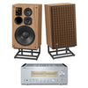 JBL L100 Classic 80 3-Way 80th Anniversary Loudspeaker Pair and Yamaha A-S3200 Integrated Amp Bundle - Safe and Sound HQ