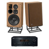 JBL L100 Classic 80 3-Way 80th Anniversary Loudspeaker Pair and Yamaha A-S1200 Integrated Amp Bundle