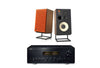 JBL L100 Classic 12" 3-Way Bookshelf Speaker Pair with Yamaha A-S2200 Black Integrated Amplifier Bundle - Safe and Sound HQ
