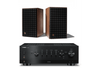 JBL L82 Classic 8 Inch 2-way Bookshelf Loudspeaker Pair with Yamaha R-N800A Stereo Network A/V Receiver Bundle - Safe and Sound HQ