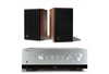 JBL L82 Classic 8 Inch 2-way Bookshelf Loudspeaker Pair with Yamaha R-N1000A Stereo Network A/V Receiver Bundle - Safe and Sound HQ