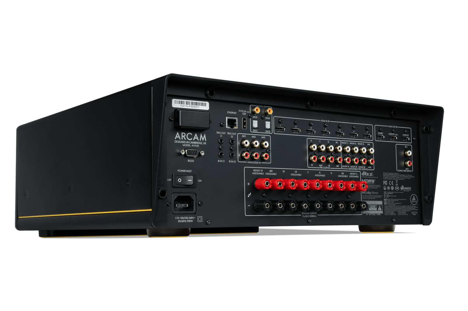 Arcam AVA25 Radia Series 9 Channel Class AB A/V Receiver with Dirac Live and 16 Channel Processing - Safe and Sound HQ